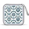 FekiLoot Hand Drawn Nautical Pattern CD Case Portable DVD Case Holder Large Storage Disc Wallet Bag 40 Capacity Hard Plastic Disc Cases Storage Binder DVD Case Wallet for Car Home Travel view 1