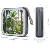 FekiLoot Palm Trees CD Case Portable DVD Case Holder Large Storage Disc Wallet Bag 40 Capacity Hard Plastic Disc Cases Storage Binder DVD Case Wallet for Car Home Travel view 2