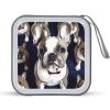 FekiLoot Cute French Bulldog CD Case Portable DVD Case Holder Large Storage Disc Wallet Bag 40 Capacity Hard Plastic Disc Cases Storage Binder DVD Case Wallet for Car Home Travel view 1