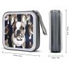 FekiLoot Cute French Bulldog CD Case Portable DVD Case Holder Large Storage Disc Wallet Bag 40 Capacity Hard Plastic Disc Cases Storage Binder DVD Case Wallet for Car Home Travel view 2