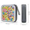 FekiLoot Sweet Candy Backdrop CD Case Portable DVD Case Holder Large Storage Disc Wallet Bag 40 Capacity Hard Plastic Disc Cases Storage Binder DVD Case Wallet for Car Home Travel view 2