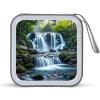 FekiLoot Waterfall Flowing Down CD Case Portable DVD Case Holder Large Storage Disc Wallet Bag 40 Capacity Hard Plastic Disc Cases Storage Binder DVD Case Wallet for Car Home Travel view 1