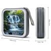 FekiLoot Waterfall Flowing Down CD Case Portable DVD Case Holder Large Storage Disc Wallet Bag 40 Capacity Hard Plastic Disc Cases Storage Binder DVD Case Wallet for Car Home Travel view 2
