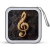 FekiLoot Music Note CD Case Portable DVD Case Holder Large Storage Disc Wallet Bag 40 Capacity Hard Plastic Disc Cases Storage Binder DVD Case Wallet for Car Home Travel view 1