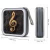 FekiLoot Music Note CD Case Portable DVD Case Holder Large Storage Disc Wallet Bag 40 Capacity Hard Plastic Disc Cases Storage Binder DVD Case Wallet for Car Home Travel view 2
