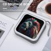 FekiLoot Abstract 3D Art Lion CD Case Portable DVD Case Holder Large Storage Disc Wallet Bag 40 Capacity Hard Plastic Disc Cases Storage Binder DVD Case Wallet for Car Home Travel view 4