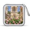 FekiLoot Flowers And Architecture CD Case Portable DVD Case Holder Large Storage Disc Wallet Bag 40 Capacity Hard Plastic Disc Cases Storage Binder DVD Case Wallet for Car Home Travel view 1