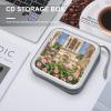 FekiLoot Flowers And Architecture CD Case Portable DVD Case Holder Large Storage Disc Wallet Bag 40 Capacity Hard Plastic Disc Cases Storage Binder DVD Case Wallet for Car Home Travel view 4
