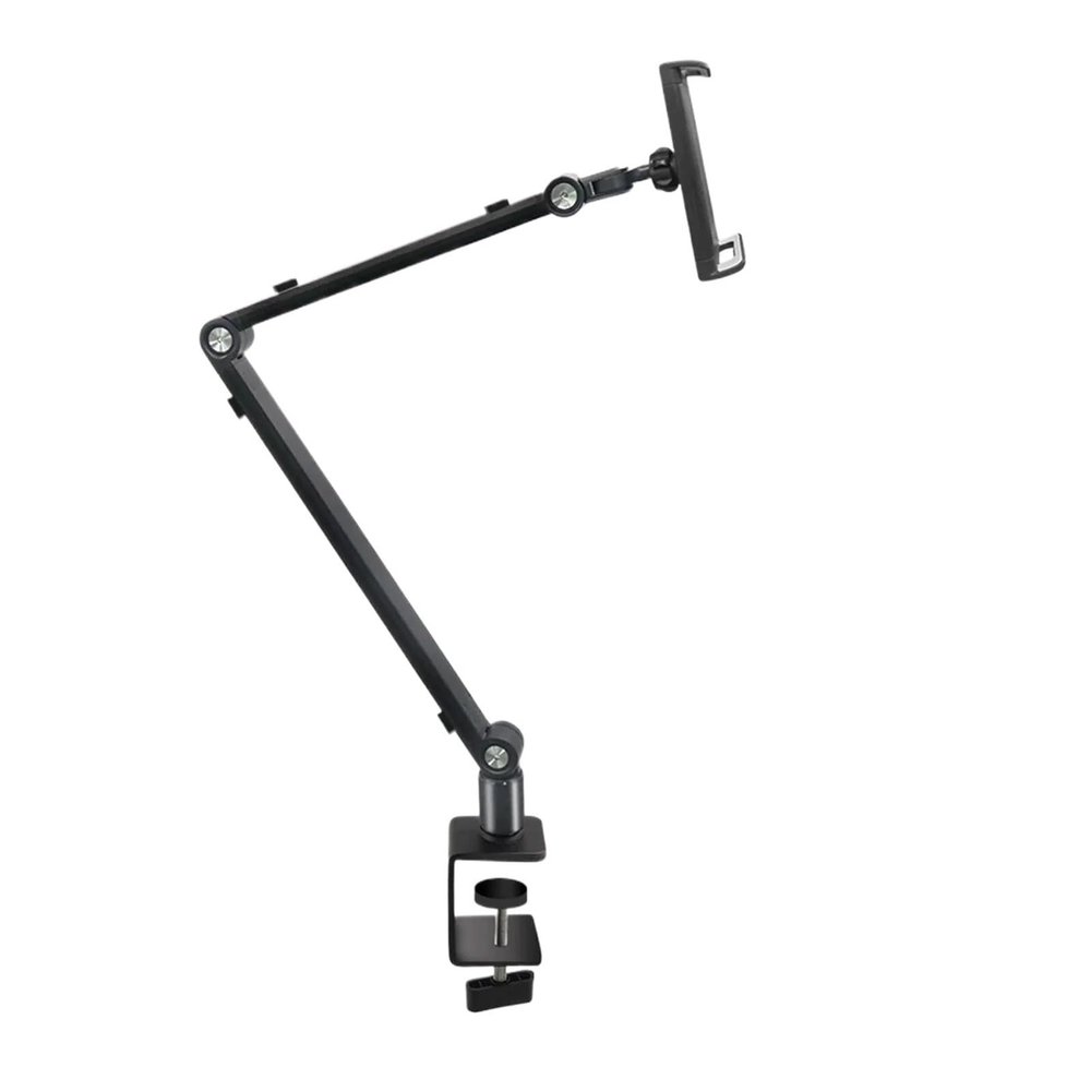 360 Fold Portable Display Stand, Aluminum Long-Arm Rotating Stand, Desktop Installation(White)