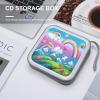 FekiLoot Rainbow CD Case Portable DVD Case Holder Large Storage Disc Wallet Bag 40 Capacity Hard Plastic Disc Cases Storage Binder DVD Case Wallet for Car Home Travel view 4