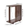 CFGH6FDF Records Desktop Creativity Wooden Vinyl Record Rack CD Album Box with Acrylic Pull-out Panel Album Book view 2