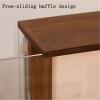 CFGH6FDF Records Desktop Creativity Wooden Vinyl Record Rack CD Album Box with Acrylic Pull-out Panel Album Book view 4