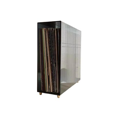 CFGH6FDF Records Acrylic Vinyl Record Display Holder with Brass Feet Home CD Album Favourites Rack Album Book