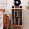 CFGH6FDF Records Floor Minimalist Wooden Vinyl Record Storage Cabinet Books Magazines Display Rack Album Book view 3
