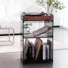 CFGH6FDF Records Minimalist Acrylic Vinyl Record Standing Cabinet for Albums Books Magazines Album Book view 3