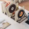 CFGH6FDF Records Multi-purpose Iron Tabletop Storage Shelf CD Record Books Rack Album Book view 4