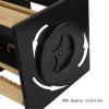 CFGH6FDF Records Rotatable Wooden CD Record Rack Game Disc Storage Shelf Album Book view 3