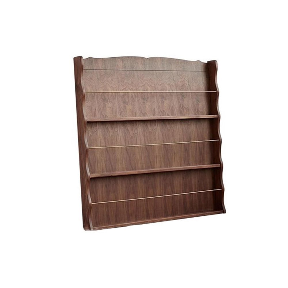 CFGH6FDF Records Floor Standing Wooden Vinyl Record Storage Holder with Brass Divider CD Books Display Rack Album Book
