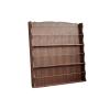 CFGH6FDF Records Floor Standing Wooden Vinyl Record Storage Holder with Brass Divider CD Books Display Rack Album Book view 1