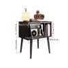 CFGH6FDF Records Retro CD Display Cabinet with Concealed Drawer Wooden Vinyl Record Storage Shelf Album Book(Walnut colour) view 2
