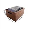 CFGH6FDF Records Multifunctional CD Record Box Wooden Albums Retro Storage Rack Album Book view 2