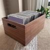 CFGH6FDF Records Multifunctional CD Record Box Wooden Albums Retro Storage Rack Album Book view 4