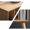 CFGH6FDF Records Vinyl Record Storage Cabinet Wooden Albums CDs Exhibit Stand for Living Room Bedroom Album Book view 3