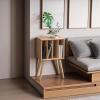 CFGH6FDF Records Vinyl Record Storage Cabinet Wooden Albums CDs Exhibit Stand for Living Room Bedroom Album Book view 4