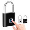 OFAPLFKUR Keyless USB Charging Fingerprint Lock Smart Padlock Waterproof Door Lock 0.2sec Unlock Portable Anti-Theft Padlock Zinc(Black) view 2