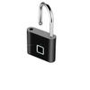OFAPLFKUR Keyless USB Charging Fingerprint Lock Smart Padlock Waterproof Door Lock 0.2sec Unlock Portable Anti-Theft Padlock Zinc(Black) view 3
