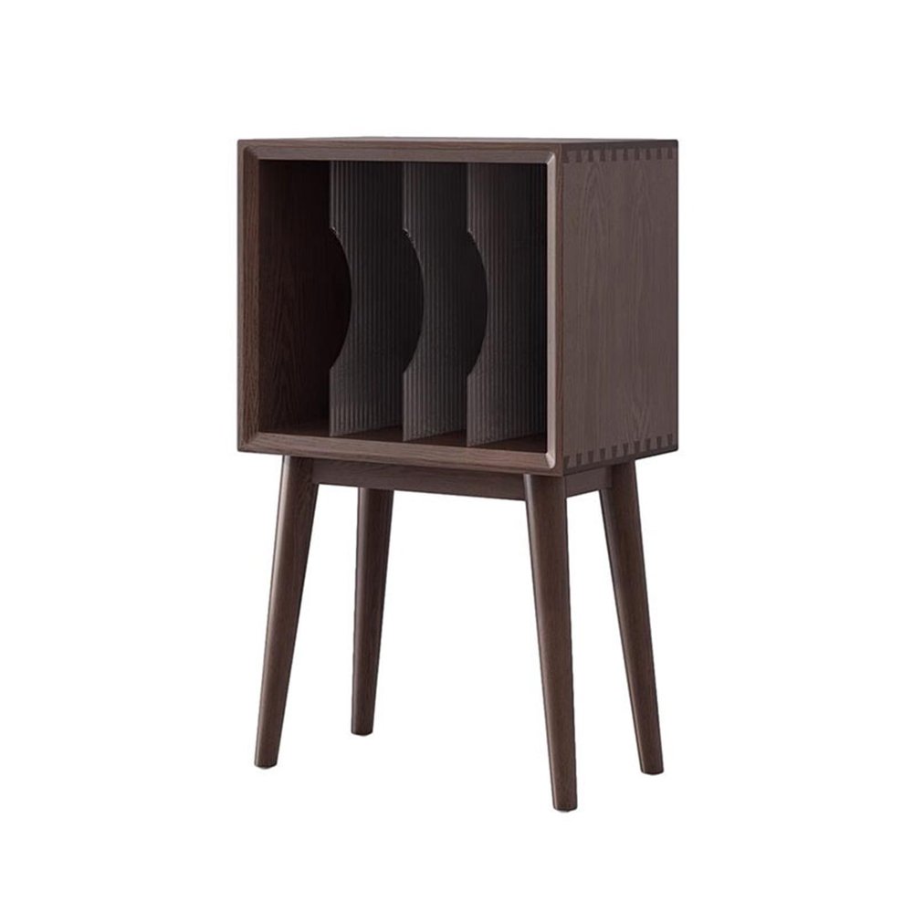 CFGH6FDF Records Home Wooden Vinyl Record Storage Cabinet with Legs Display Rack for Albums Books Magazines Album Book