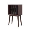 CFGH6FDF Records Home Wooden Vinyl Record Storage Cabinet with Legs Display Rack for Albums Books Magazines Album Book view 1