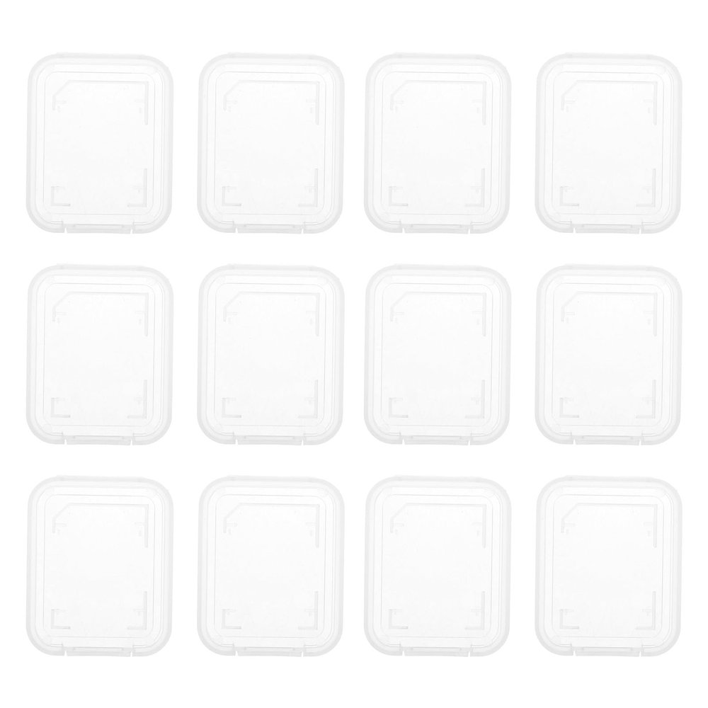 BEBEMOKO 20pcs Memory Card Case Holder for Travel Portable Small Single Slot Storage Container Impact Resistant Plastic Card Storage Organizer