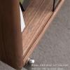 CFGH6FDF Records Retro Minimalism Wooden Vinyl Record Rack Side Cabinet with Sliding Glass Album Book view 3