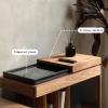 CFGH6FDF Records Retro Minimalism Wooden Vinyl Record Rack Side Cabinet with Sliding Glass Album Book view 4