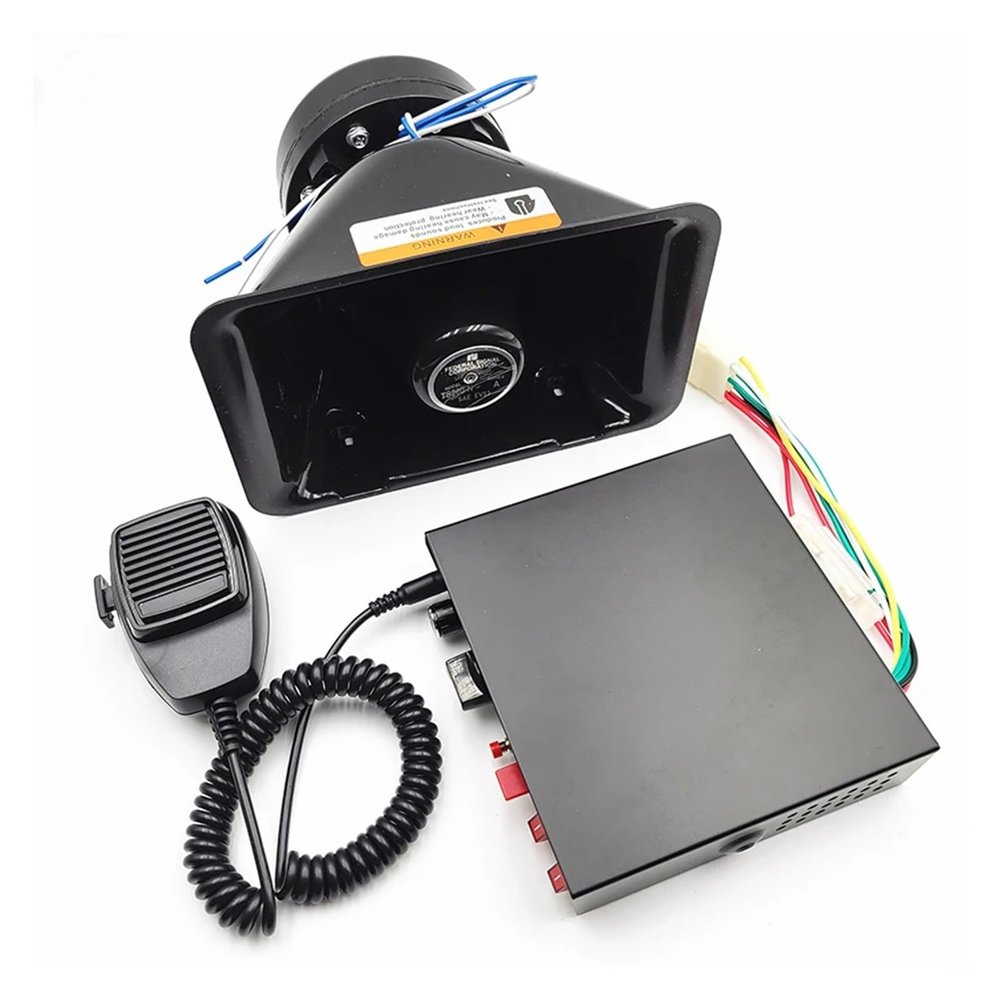 Car Police Siren Car Horn 200w Car Shouting Controller Fire Engineering Vehicle Wired Host Siren 12V24V Power PA Speaker(Set A,24V)