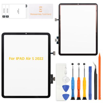 A-MIND Touch Screen Digitizer Replacement for iPad Air 5th Generation 2022 10.9 Inch Black Glass Panel Only No LCD Compatible with A2588 A2589 A2591
