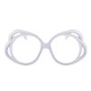 AOOLIA Oversized Round Women Eyewear, Stylish Large Blue Light Blocking Glasses, Anti-UV Anti-fatigue Eyeglasses (White)