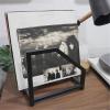 CFGH6FDF Records Tabletop Metal CD Record Display Rack, for Living Room Offices Lounge Album Book view 4