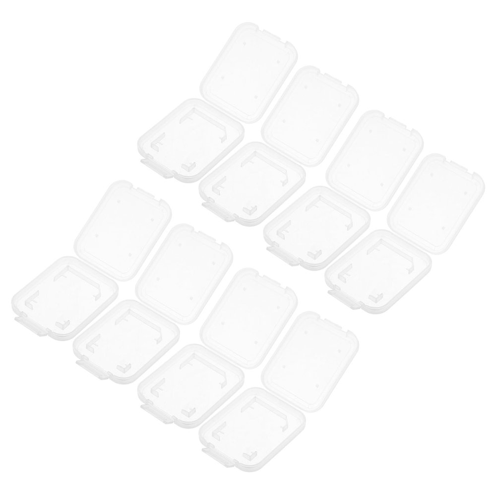 Alipis 20pcs Memory Card Case Organizer Small White Box Set Compact Card Holder with Sturdy Storage Protective Carrying Box for Travel and Daily Use