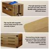 Large Acacia Wood Style Cable Management Box & TV Cord Hider - 39in(3xL13in) Cord Covers for Wall Mounted TV White view 3