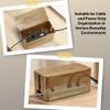 Large Acacia Wood Style Cable Management Box & TV Cord Hider - 39in(3xL13in) Cord Covers for Wall Mounted TV White view 4