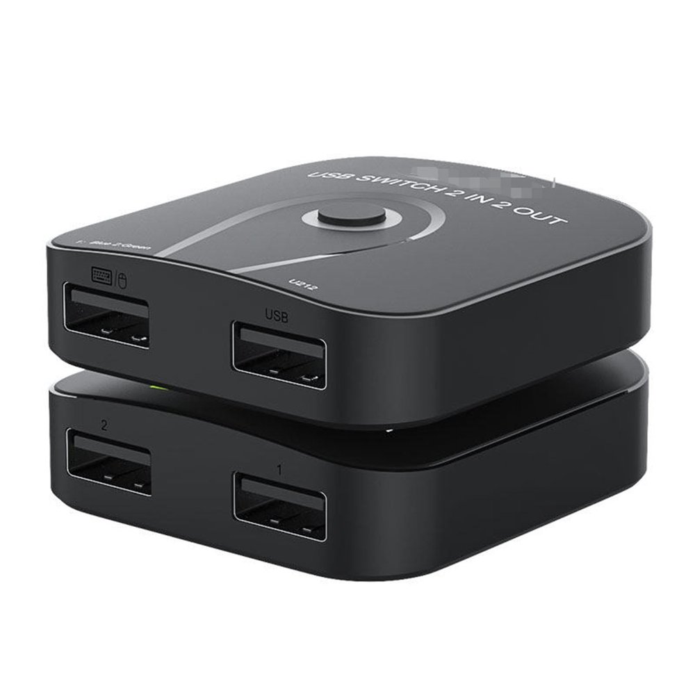 2 Ports USB Synchronizer, USB 3.0 Extender/Splitter, USB Printer Sharing Device, Computer Keyboard Mouse Shared Display/Distributor Controller, External USB Flash Drive Hub Converter