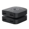 2 Ports USB Synchronizer, USB 3.0 Extender/Splitter, USB Printer Sharing Device, Computer Keyboard Mouse Shared Display/Distributor Controller, External USB Flash Drive Hub Converter view 1