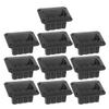 Alipis 10pcs Recessed Speaker Handle Replacement for Audio Cabinet Side Handle Black Plastic Speaker Case for Stage and Home Audio Equipment view 1