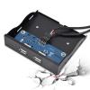 BONKZEBU 3.5 Inch USB 2.0 Floppy Drive,Front Panel Durable Tinned Copper Wire,Connector Dual Port USB Interface,for Desktop PC Host Computer Case Upgrade view 4