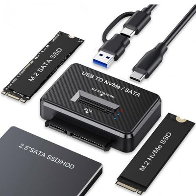 chenyang 3 in 1 USB C to M.2 NVMe/SATA Hard Drive Docking Station for M.2 SATA NVMe SSD and 2.5" SATA SSD/HDD