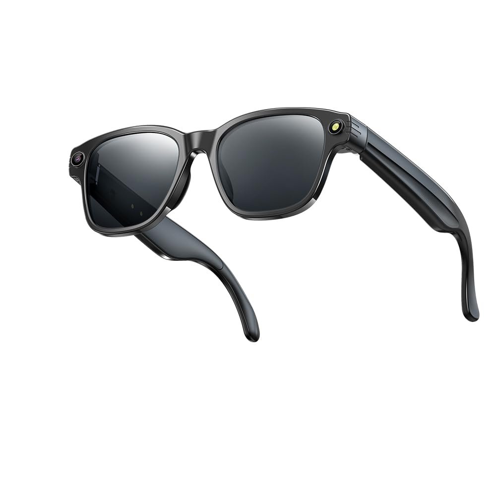 AI Smart Glasses 801with Camera, 4K high-Definition Video Recording Camera Glasses, AI Voice Control, Object Recognition, Real-time Translation, Smart Sunglasses with Bluetooth Calls