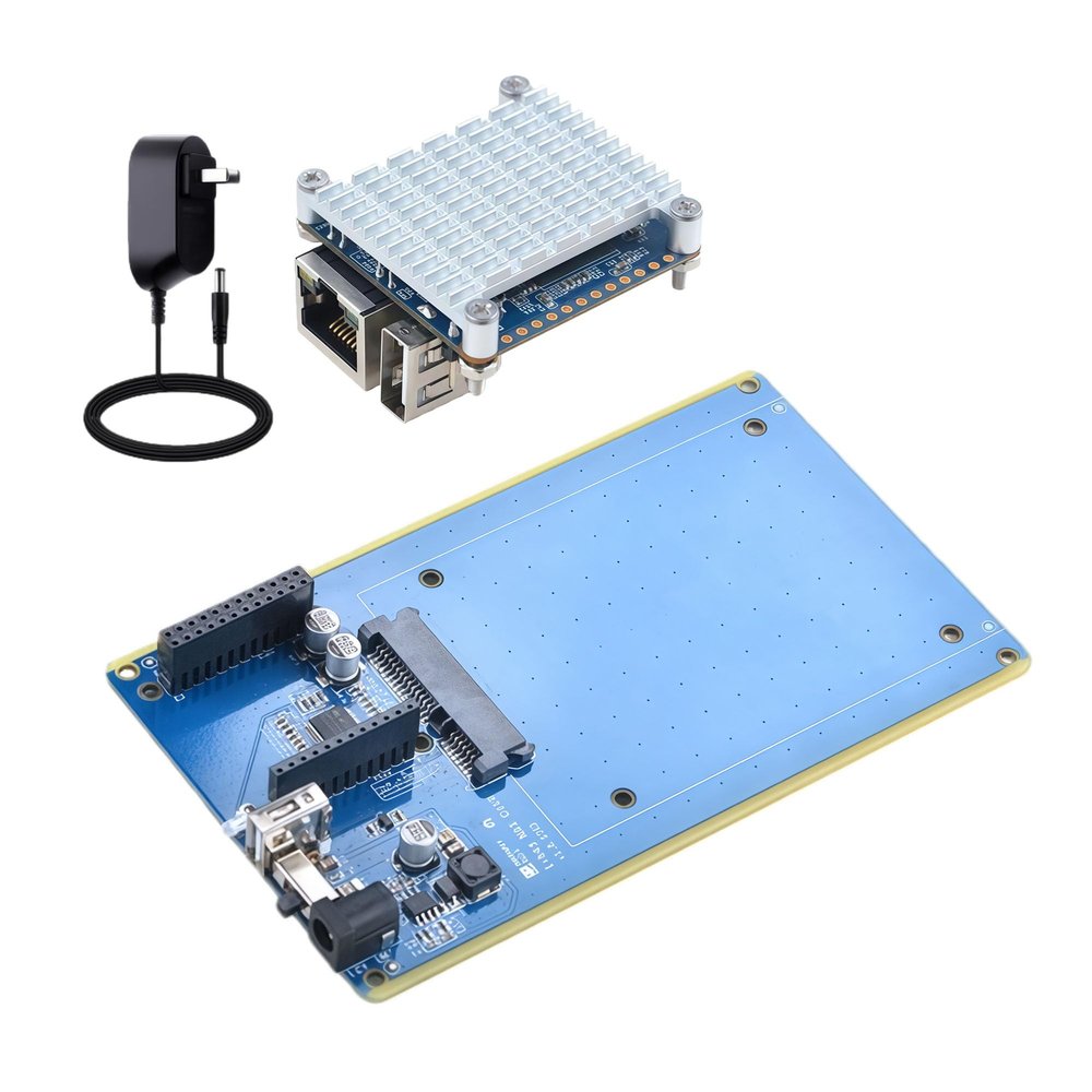 APBVIHL NAS Network Storage Server Dock for NanoPi NEO/NEO2, 2.5 Inch SATA, USB Host, RTC, 12V DC, I2C Interface, Blue, 151 x 76.4 x 28 mm (NEO-NAS Basic Kit)