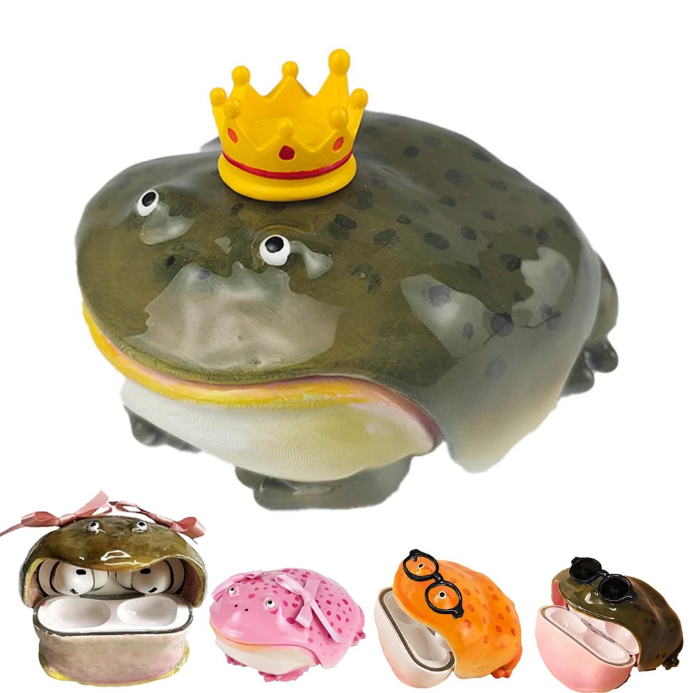 Frog Airpod Case  Innovative Design, Cute Frog Earphone Case for Airpod  Fun Animal-Themed Earphone Protection, Creative Gift for Friends and Family (#04, for airpods pro 2)